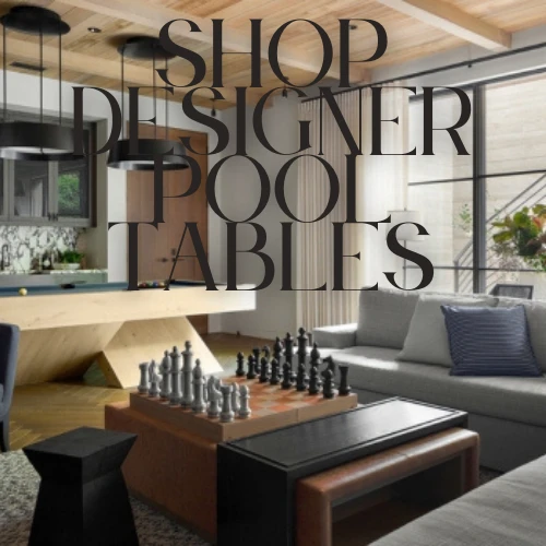 Masterpiece pool table in a livingroom